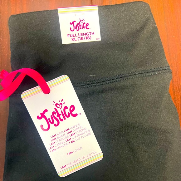 Justice Black Tween Leggings - Picture 1 of 4